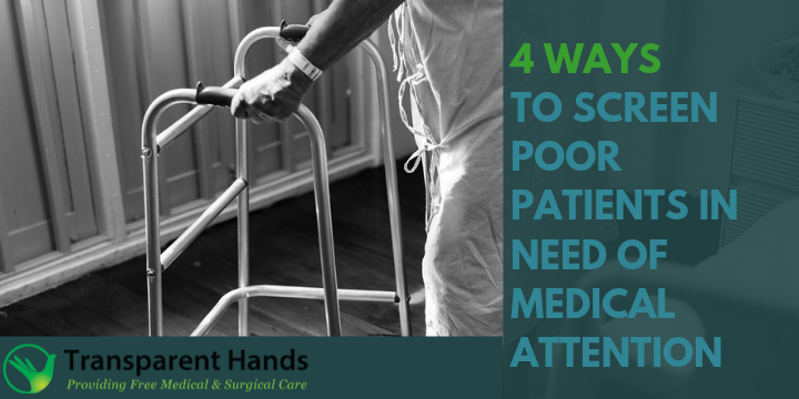 4 ways to screen poor patients in need of medical attention
