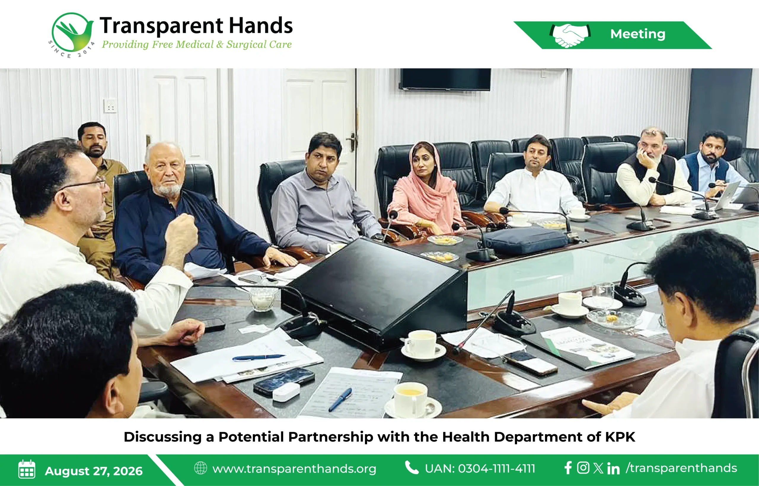 Transparent Hands Holds a Productive Meeting with the Health Department of Khyber Pakhtunkhwa