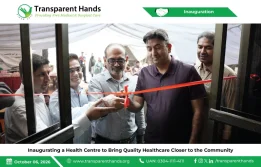Inaugurating a Health Centre